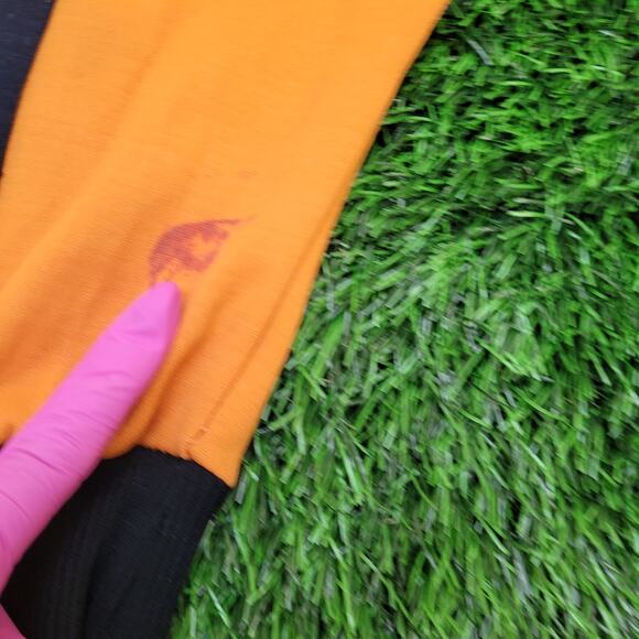 Vintage 80s MOD Track Jacket Womens XL 23x23 Orange - Picture 6 of 15